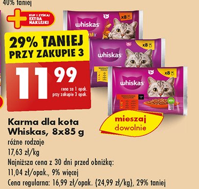 Karma dla kota klasyczne posiłki Whiskas promocja