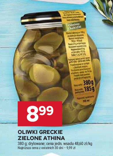 Oliwki zielone drylowane Athina promocja
