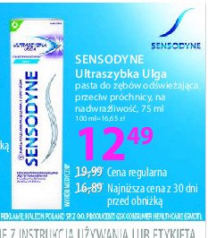 Pasta do zębów Sensodyne ultraszybka ulga promocja w Hebe