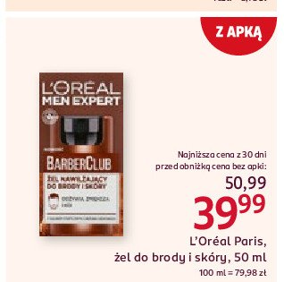 Żel nawilżający do krótkiej brody L'oreal men expert barber club promocja