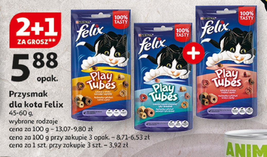 Przysmak o smaku indyka i szynki Purina felix play tubes promocja