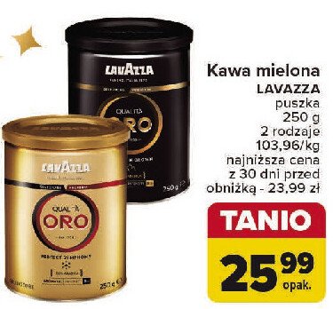 Kawa puszka Lavazza qualita oro mountain grown promocja w Carrefour