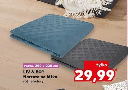 Narzuta na łóżko 200 x 220 cm Liv & bo promocja w Kaufland