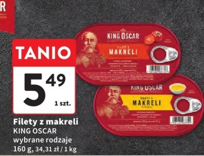 Filety z makreli King Oscar wybrane rodzaje promocja w Intermarche