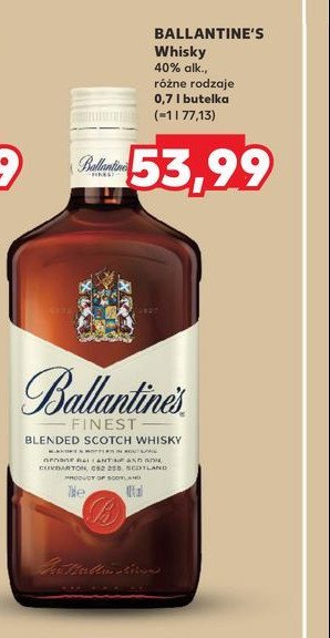 Whisky Ballantine's finest promocja w Kaufland