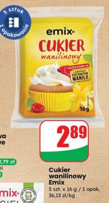 Cukier wanilinowy Emix promocja w Dino