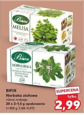 Herbatka ziołowa morwa biała Bifix promocja w Kaufland