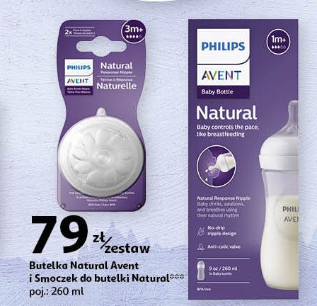 Smoczek do butelki natural 1m Philips avent promocja