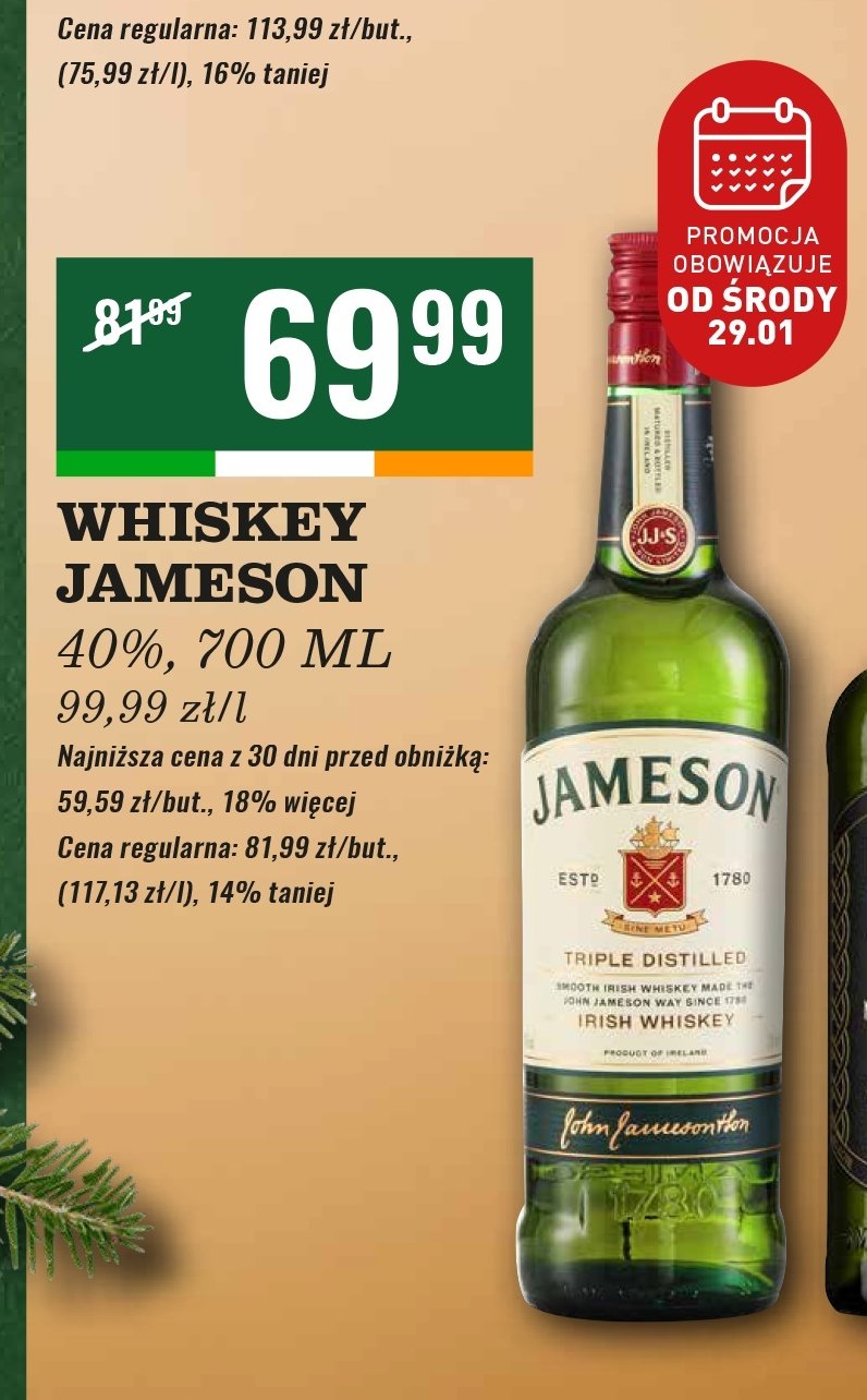 Whiskey Jameson promocja w Biedronka