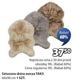 Sztuczna skóra owcza TAKS 60x90 cm 1 SZT. promocja w Jysk