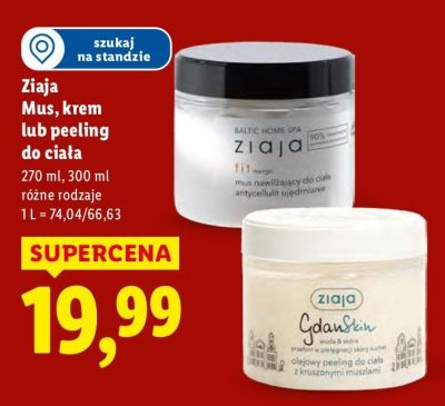Ziaja Mus, krem lub peeling do ciała promocja w Lidl