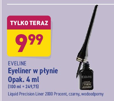 Eyeliner Eveline liquid precision liner 2000 promocja