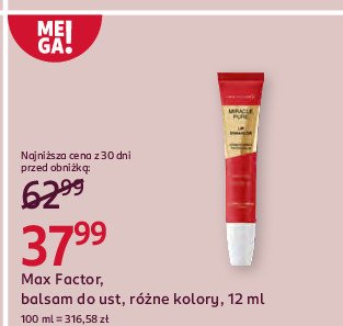 Balsam do ust 040 MAX FACTOR MIRACLE PURE promocja w Rossmann
