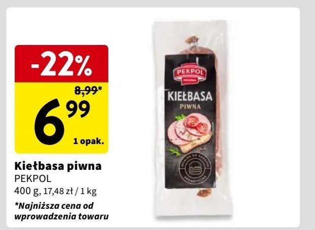 Kiełbasa piwna Pekpol promocja