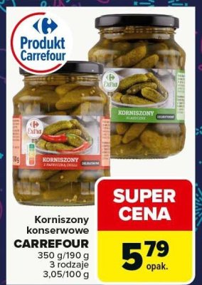 Korniszony konserwowe klasyczne Carrefour promocja w Carrefour