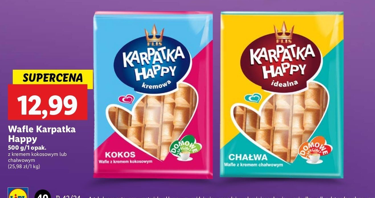 Wafle karpatka chałwa Flis happy promocja