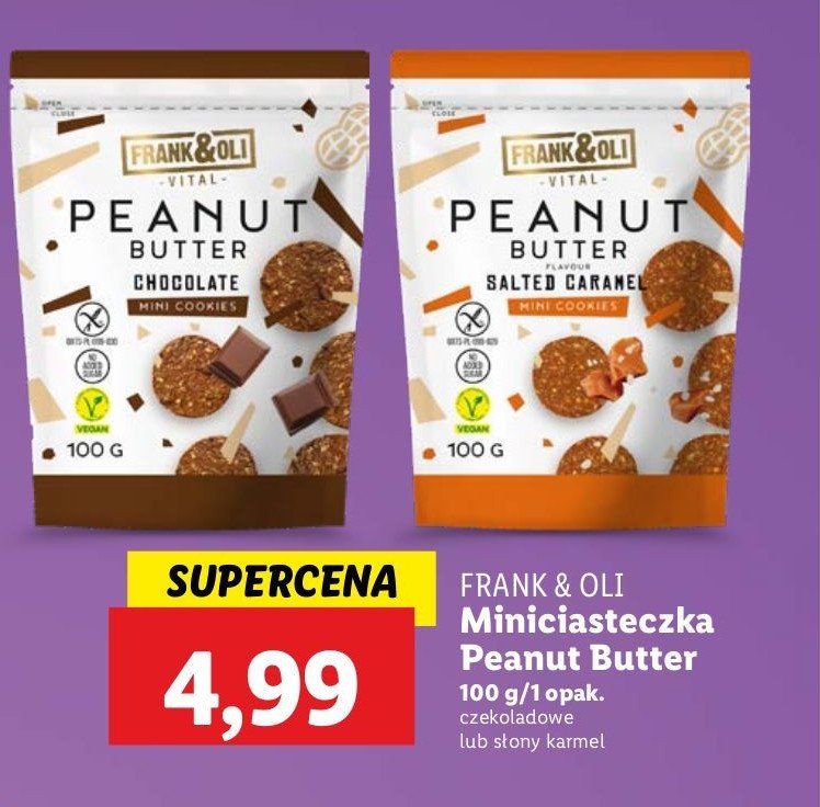 Mini ciasteczka peanut butter chocolate Frank&oli promocja