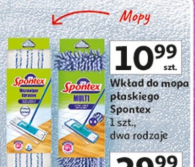 Wkład do mopa płaskiego Spontex promocja w Auchan