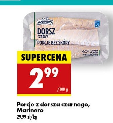 Dorsz czarny filet bez skóry Marinero promocja