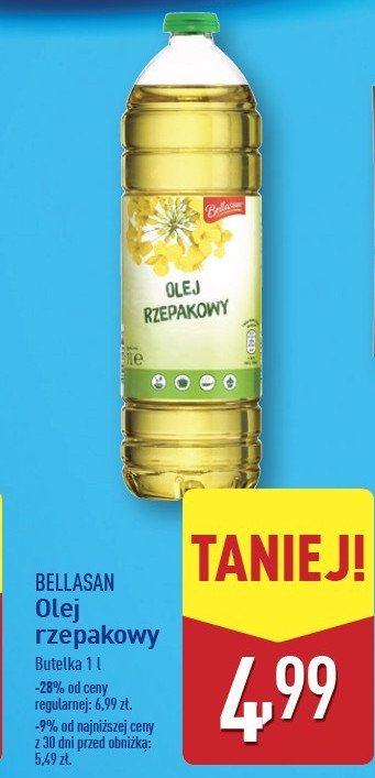 Olej rzepakowy Bellasan promocja w Aldi