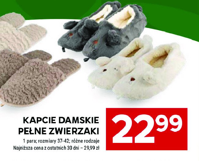 Kapcie damskie zwierzaki promocja