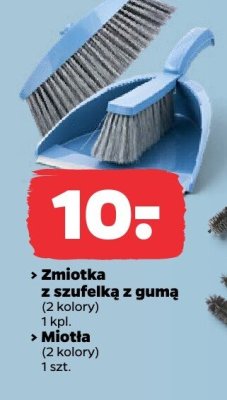 Zmiotka z szufelką z gumą (2 kolory) promocja w Netto