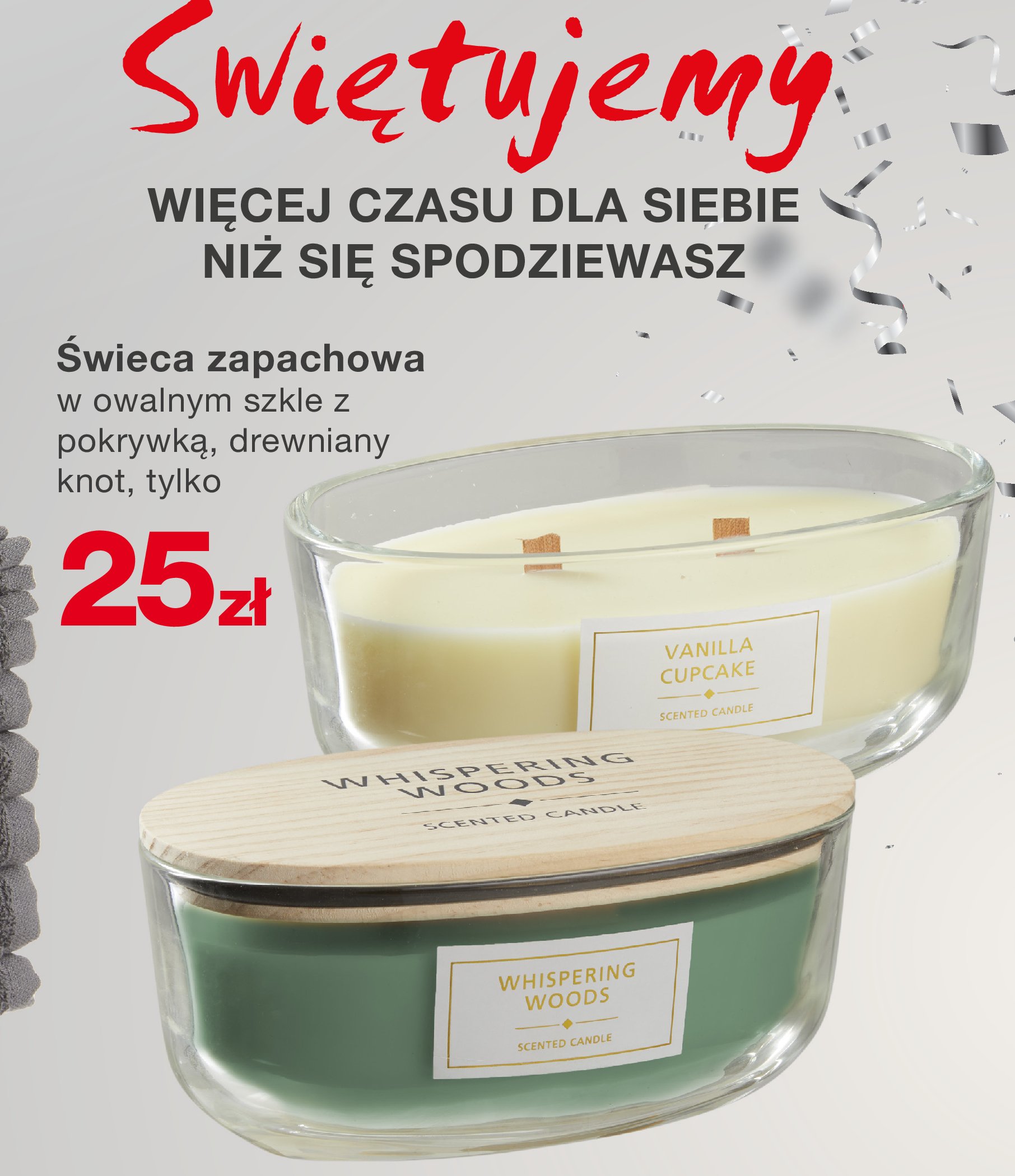 Świeca zapachowa w owalnym szkle promocja