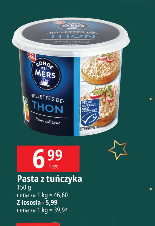 Pasta z tuńczyka Wiodąca marka ronde des mers promocja w Leclerc