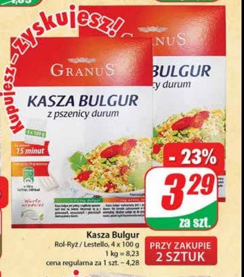 Kasza bulgur GRANUS promocja
