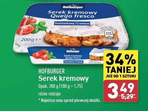 Serek kremowy naturalny Hofburger promocja