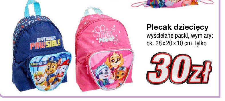 Plecak dziecięcy paw patrol niebieski promocja