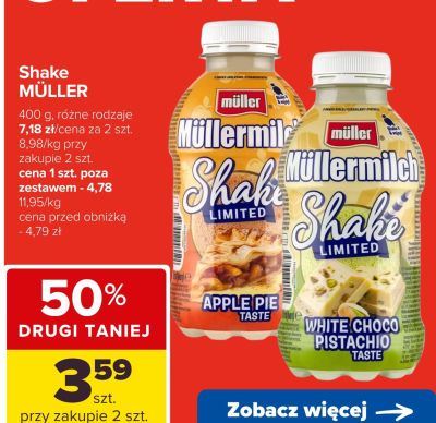 Shake MÜLLER różne rodzaje promocja w Carrefour