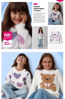 Sweter dziewczęcy w serca Pepco promocja