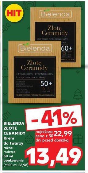 Krem do twarzy 60+ Bielenda złote ceramidy promocja