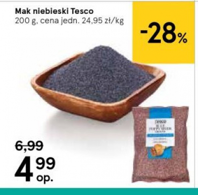 Mak niebieski Tesco mw promocja