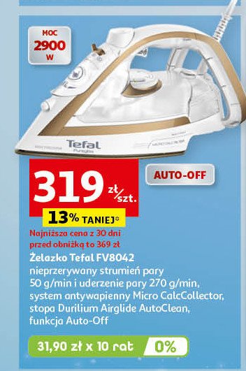 Żelazko fv8042e0 Tefal promocja w Auchan