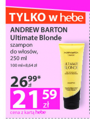 Szampon do włosów blond Andrew barton ultimate blonde promocja
