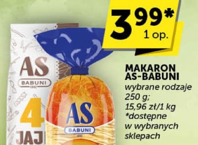 Makaron AS-BABUNI wybrane rodzaje promocja w Euro Sklep