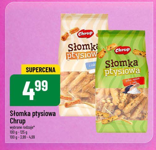 Słomka ptysiowa z solą Chrup promocja