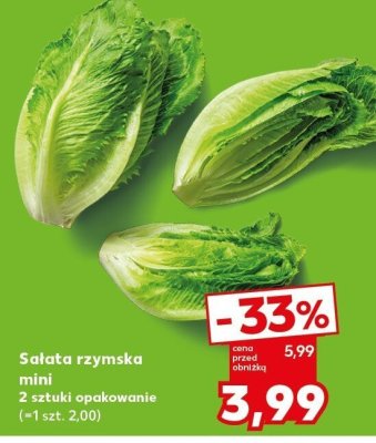Sałata rzymska mini 2 szt. promocja w Kaufland