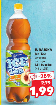 Napój brzoskwiniowy Jurajska ice tea promocja