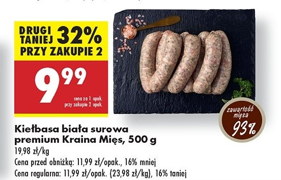 Kiełbasa biała surowa Kraina mięs promocja