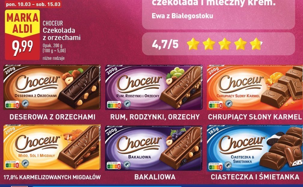 Czekolada bakaliowa Choceur promocja