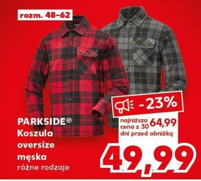 Koszula oversize męska, różne rodzaje Parkside promocja w Kaufland