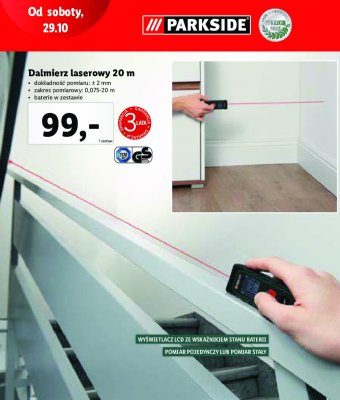 Dalmierz laserowy 20 m Parkside promocja