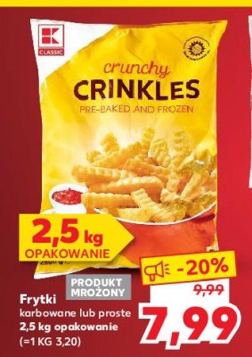 Frytki karbowane K-classic promocja