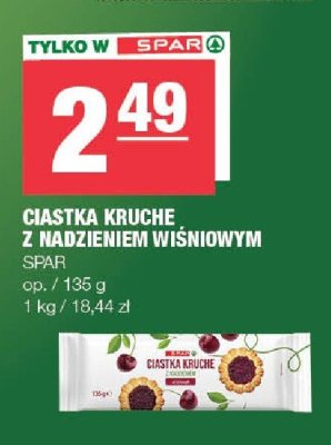 Ciastka kruche z nadzieniem wiśniowym Simply promocja w SPAR