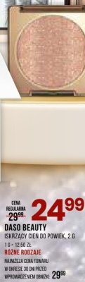 DASO BEAUTY ISKRZĄCY CIEŃ DO POWIEK 2 G RÓŻNE RODZAJE promocja w Drogerie Natura
