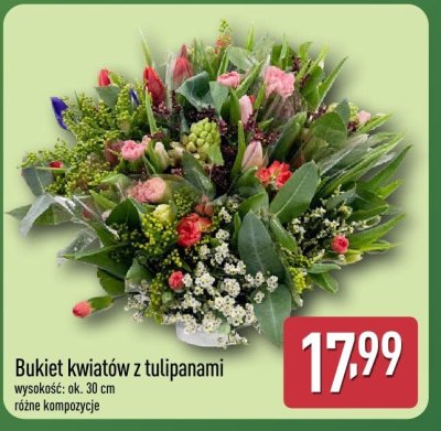 Bukiet kwiatów z tulipanami promocja w Aldi