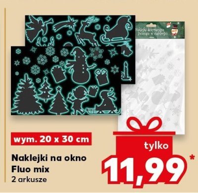 Naklejki na okno Fluo mix promocja w Kaufland